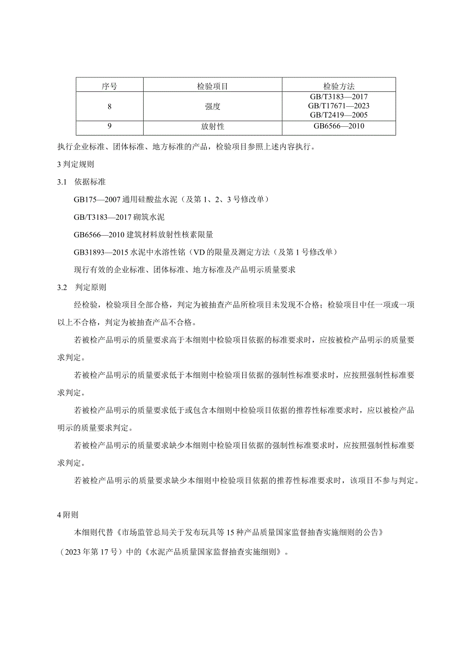 49 水泥产品质量国家监督抽查实施细则（2023年版）.docx_第2页