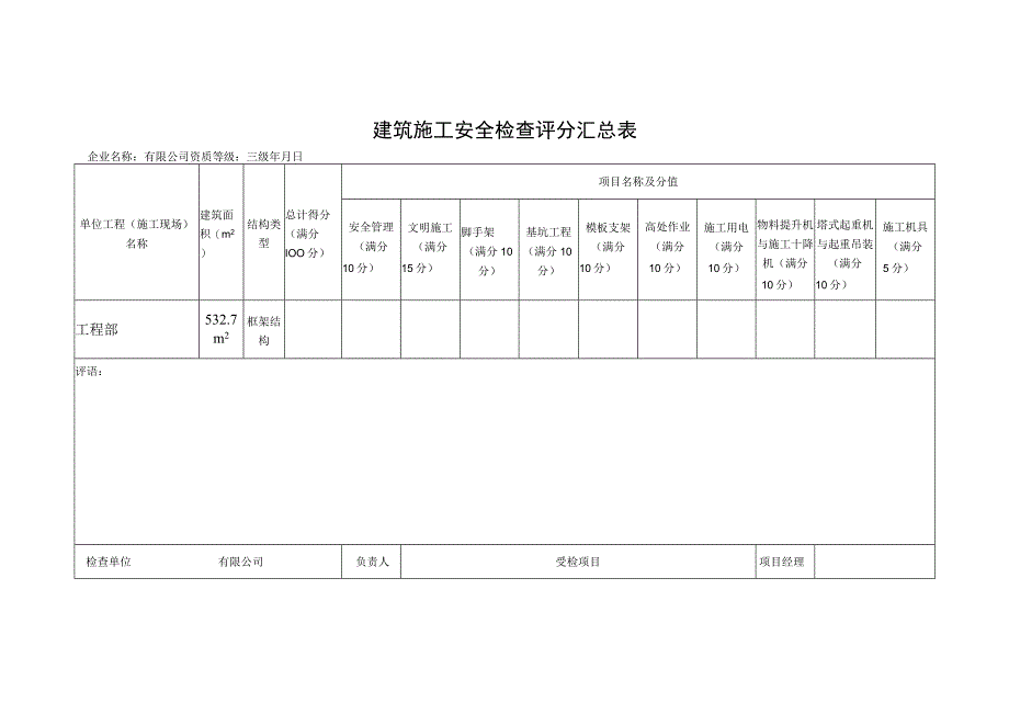 建筑施工安全检查评分汇总表.docx_第1页