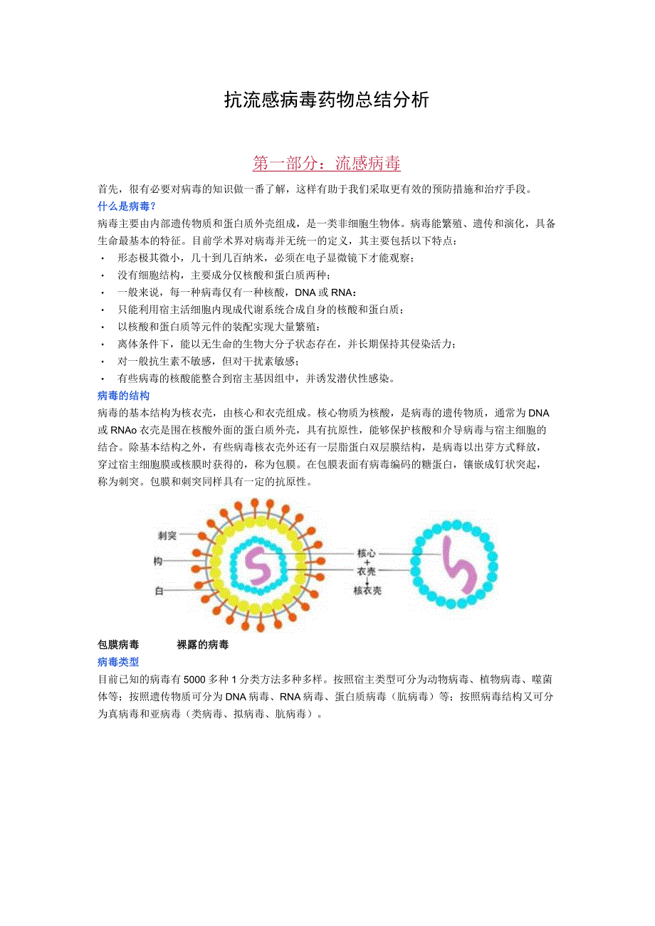 抗流感病毒药物总结分析.docx_第1页