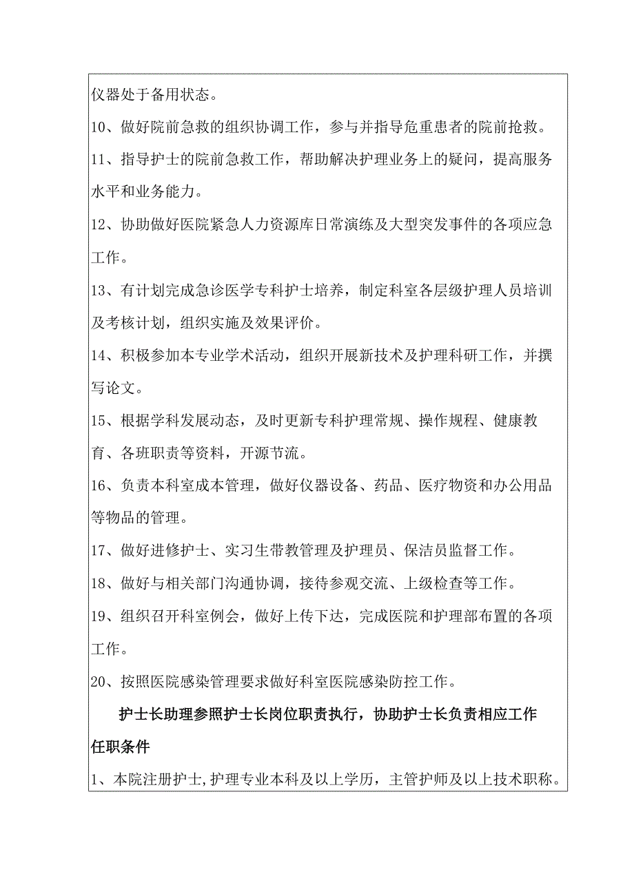 护理岗位说明书（全科室完整版）.docx_第2页