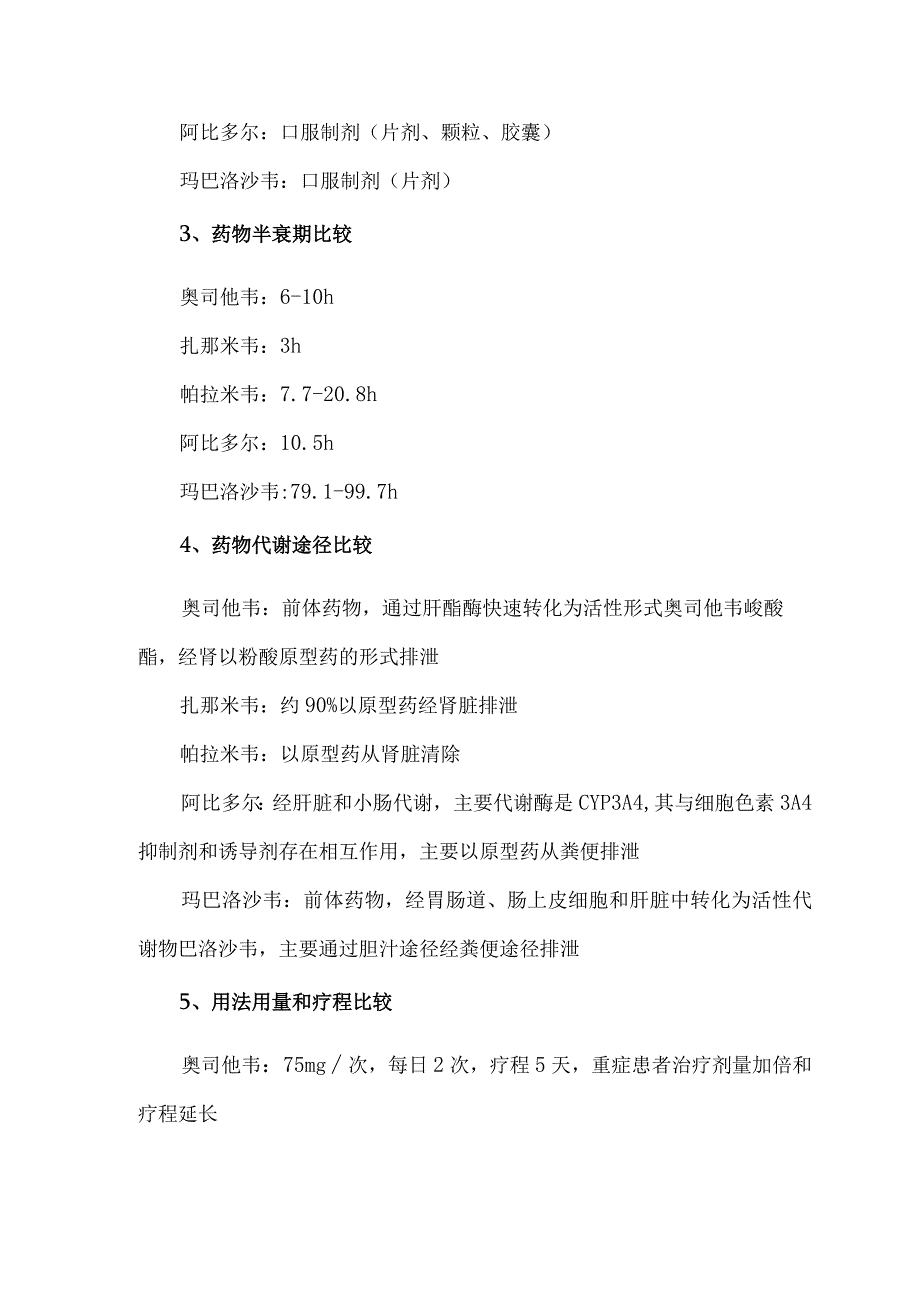 抗流感病毒药物临床应用特点比较.docx_第2页