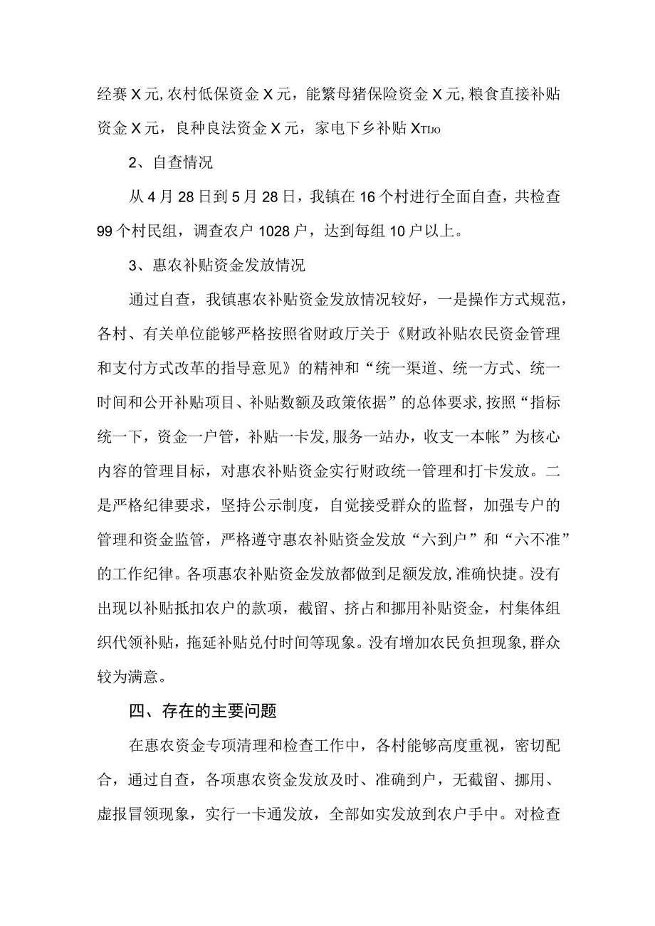 惠农资金发放情况自查报告.docx_第2页