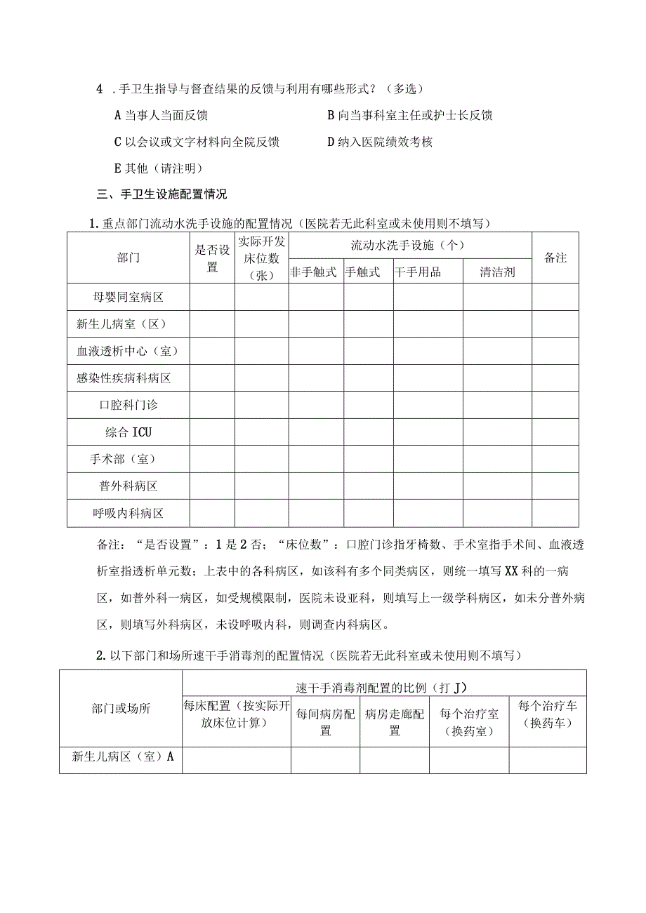 手卫生工作现况督查调研表.docx_第2页