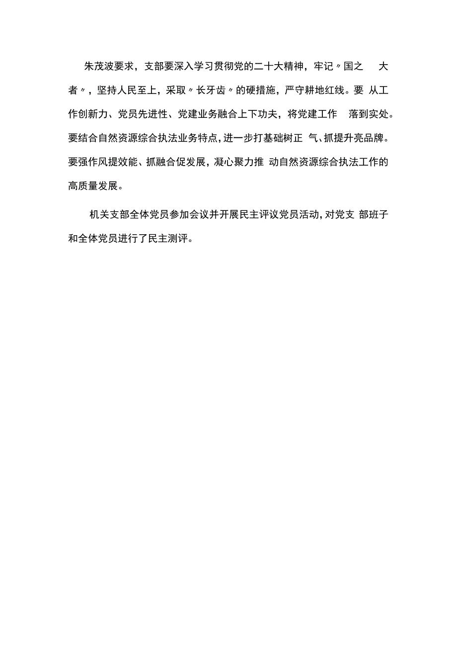 执法支队机关党支部召开2023年度组织生活会暨民主评议党员大会.docx_第2页