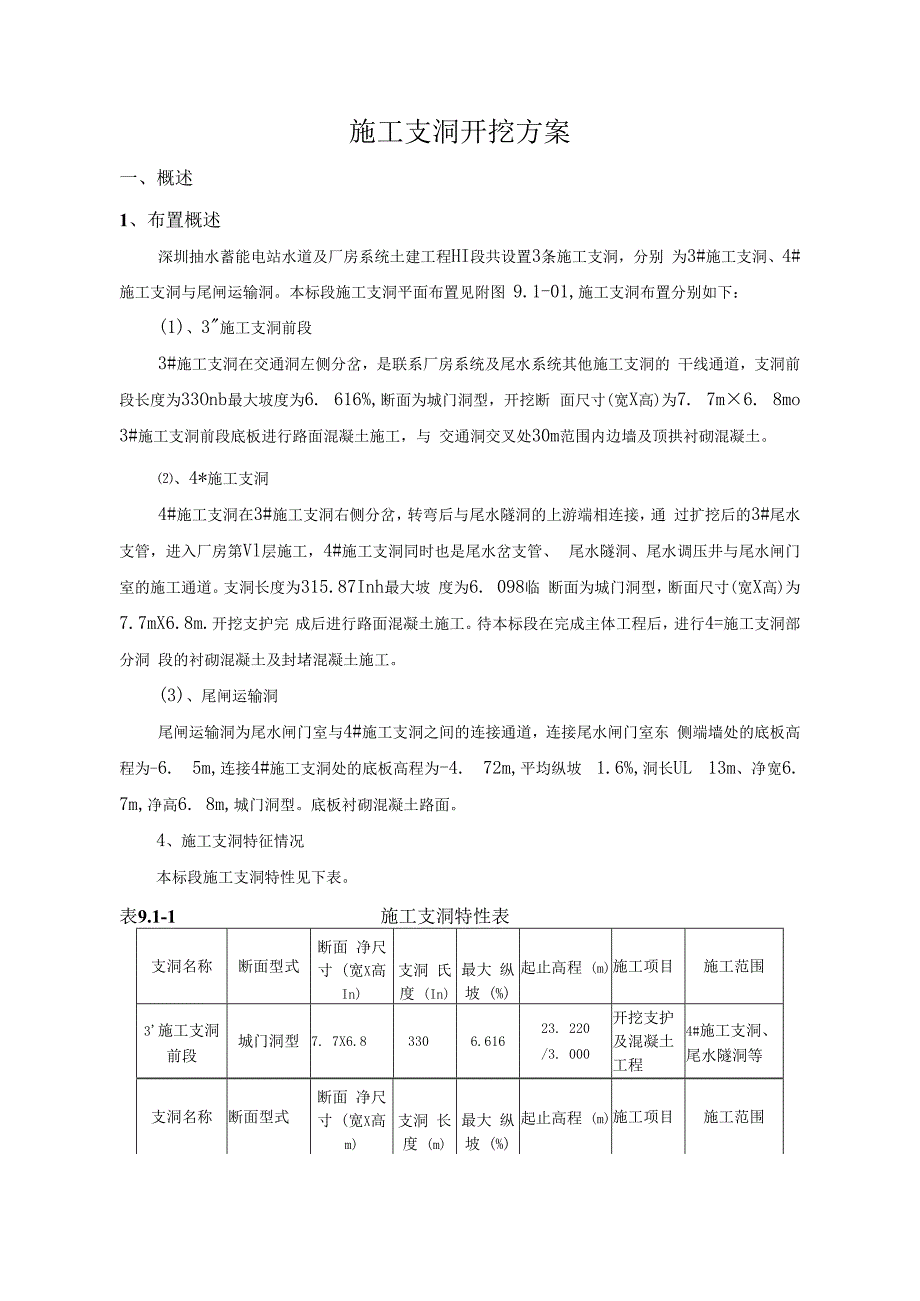 施工支洞开挖方案.docx_第1页