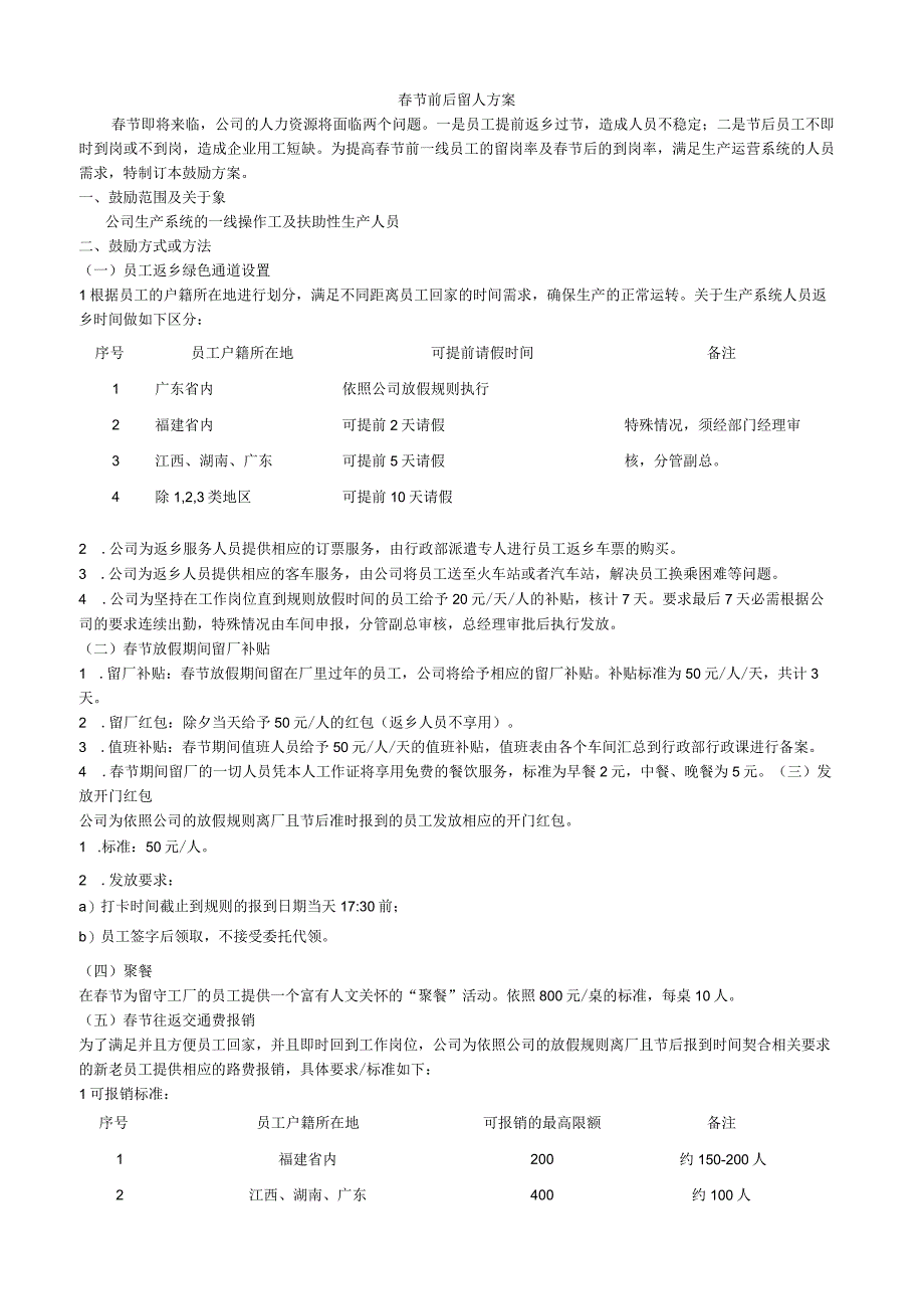 春节前后安全留人方案.docx_第1页