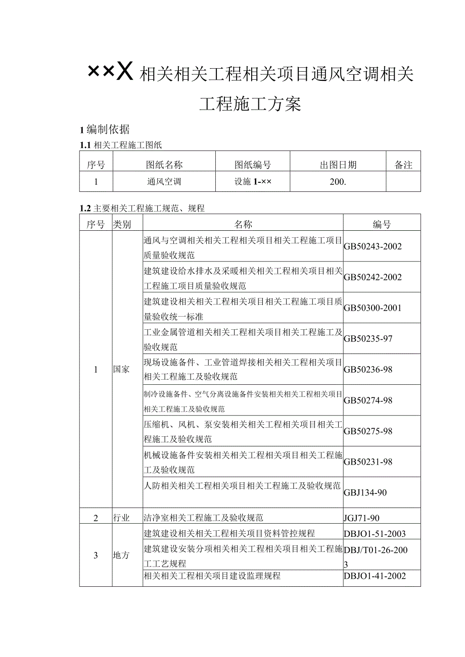 施工组织方案范本某通风空调工程施工方案.docx_第2页