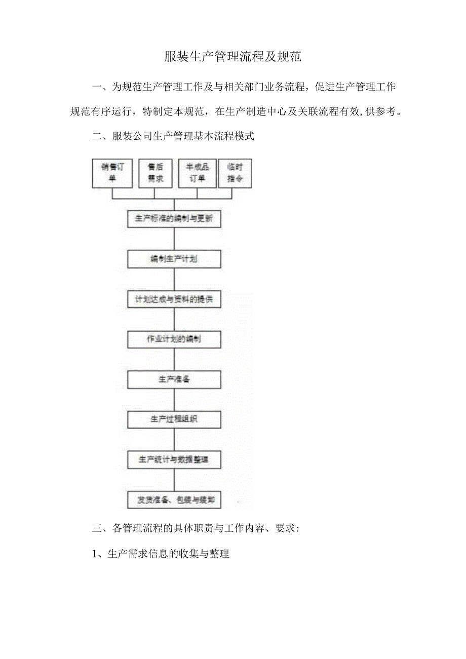 服装生产管理流程及规范.docx_第1页