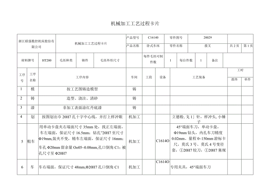 机械加工工艺过程及工序卡片.docx_第1页