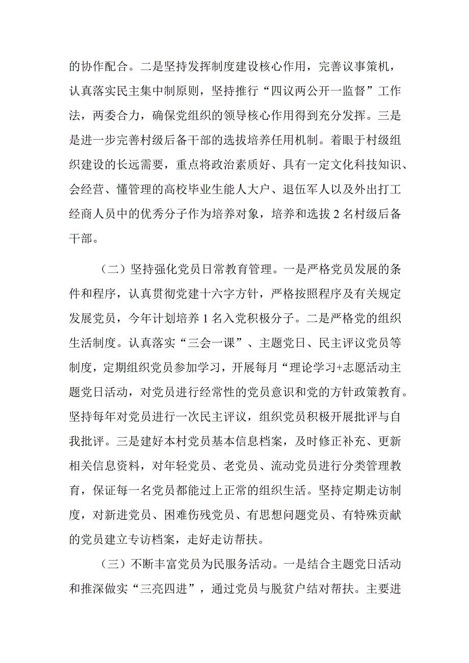 村党支部2023年度党建工作计划两篇.docx_第2页