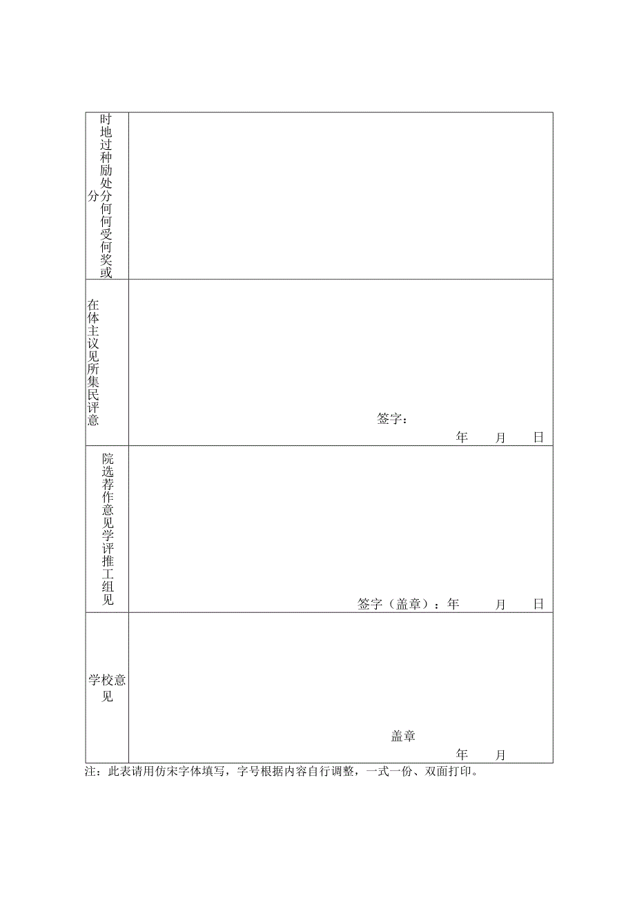 校级三好学生优秀学生干部推荐表模板.docx_第2页