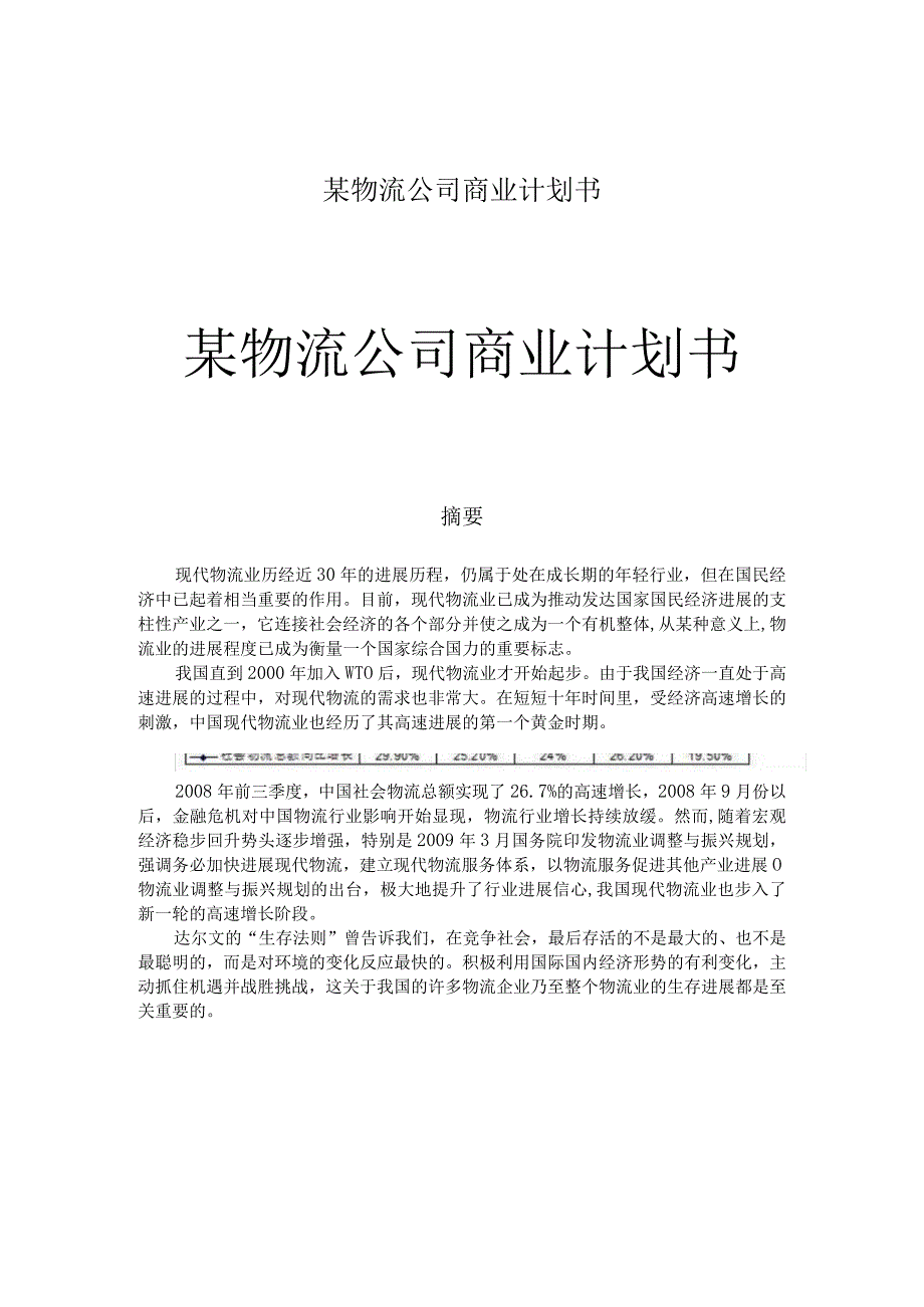 某物流公司商业计划书.docx_第1页