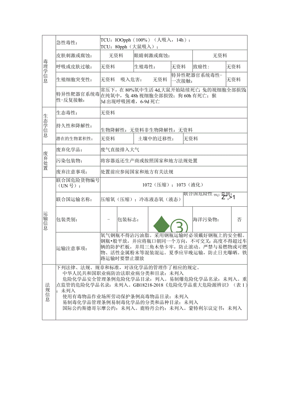 氧的安全技术说明书.docx_第3页