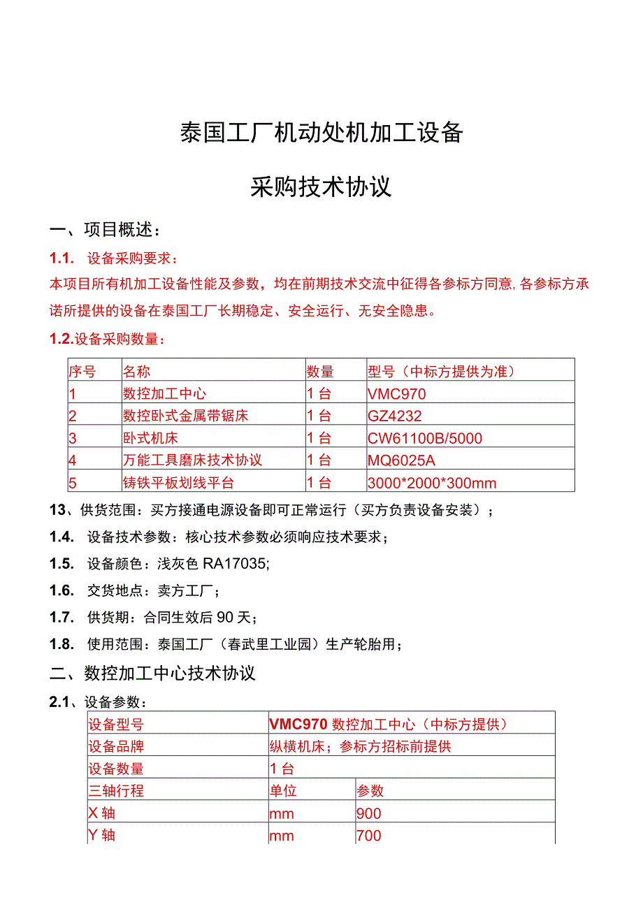 泰国工厂机动处机加工设备采购技术协议.docx_第1页