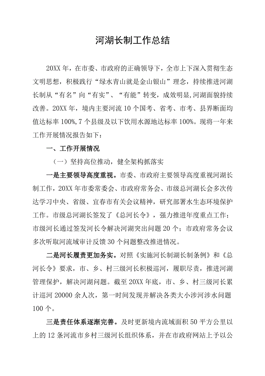 河湖长制工作情况总结.docx_第1页