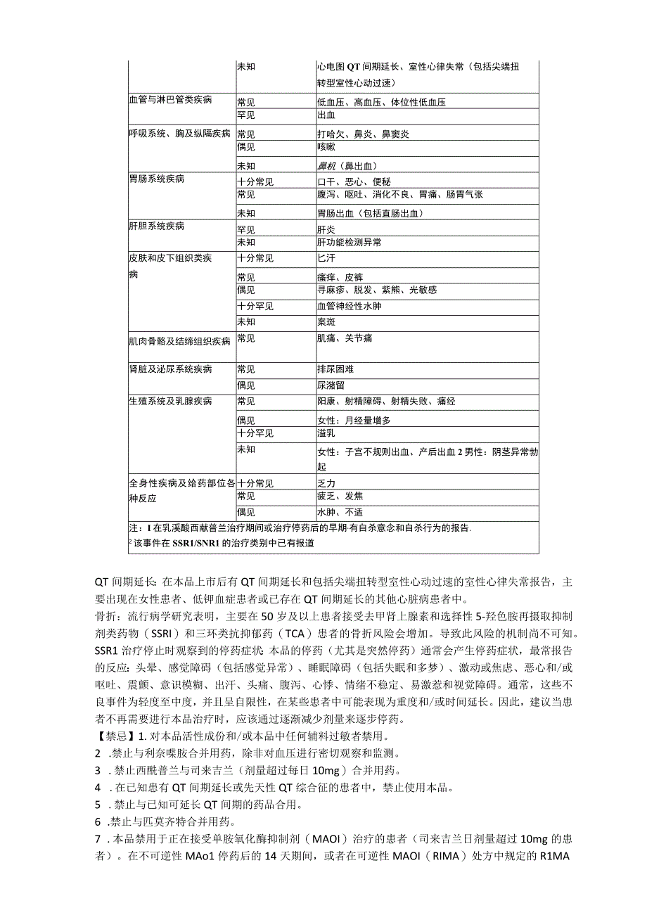 氢溴酸西酞普兰片（喜普妙）中文说明书.docx_第3页