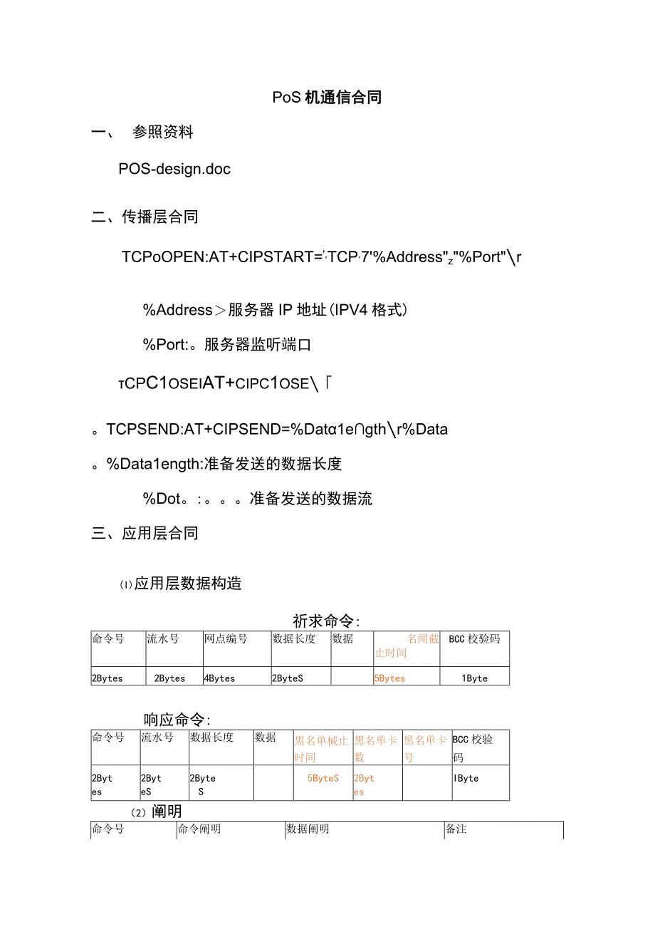 POS机通信协议和卡存储结构.docx_第1页