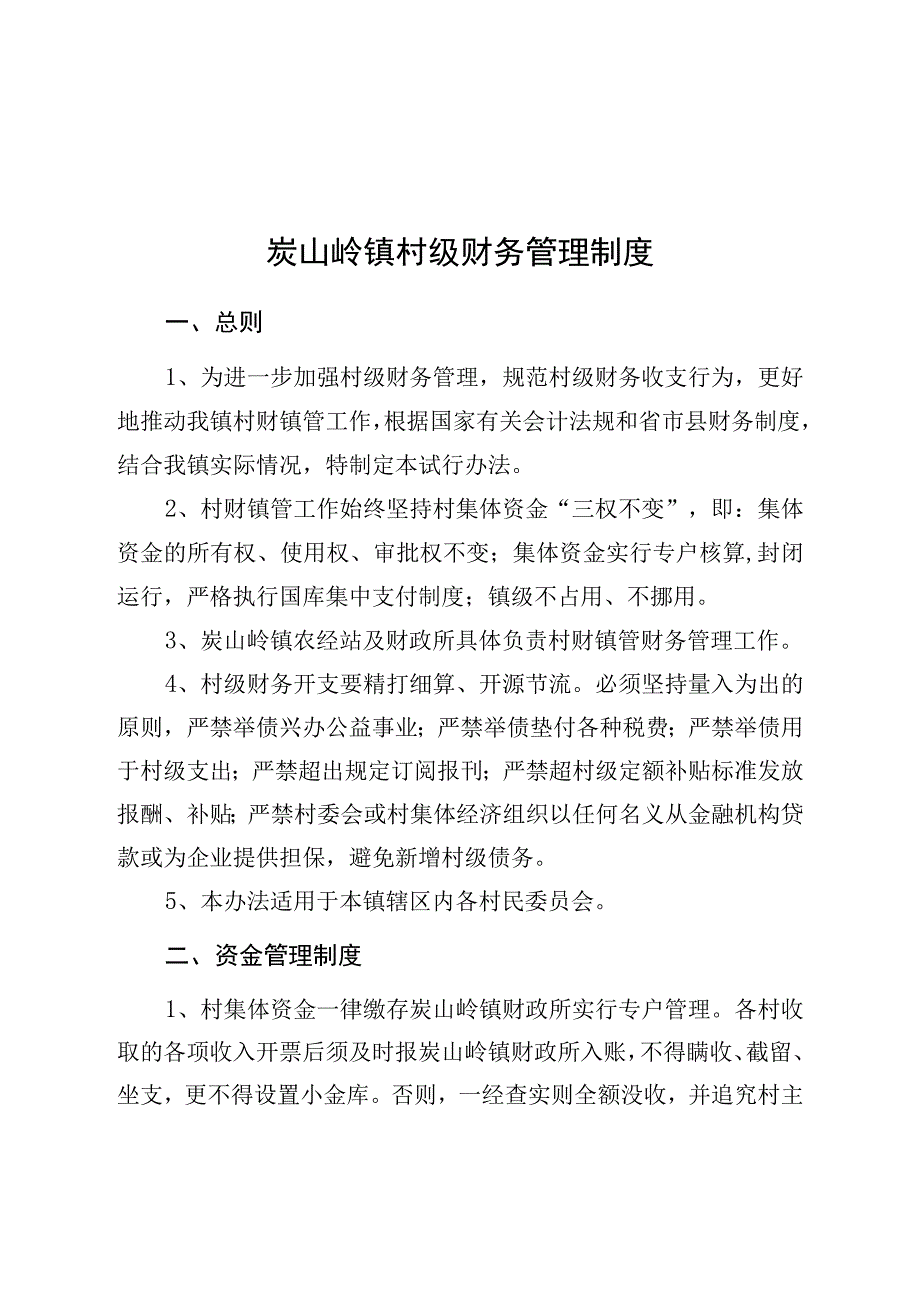 炭山岭镇村级财务管理制度.docx_第1页