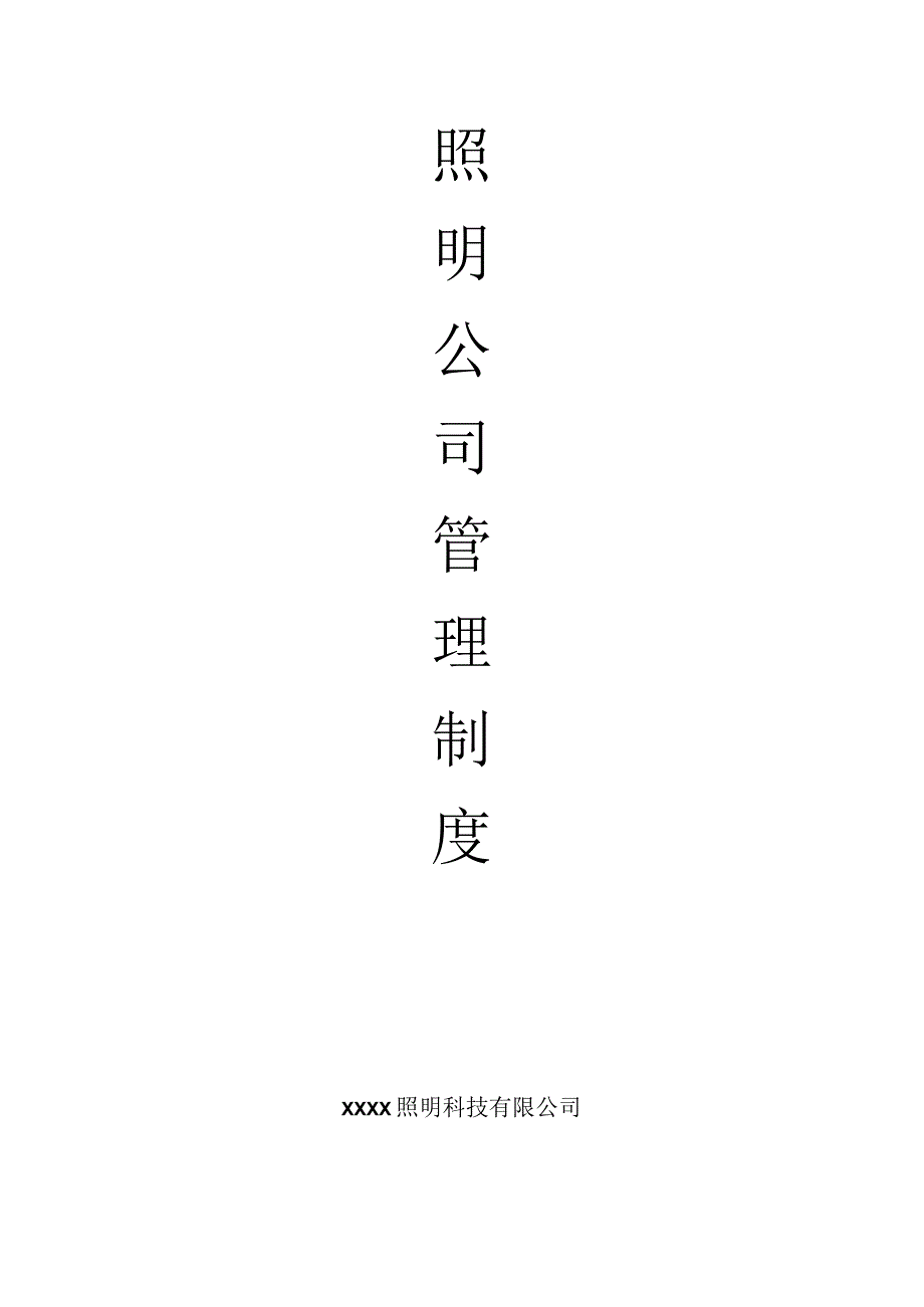 照明公司管理制度.docx_第1页