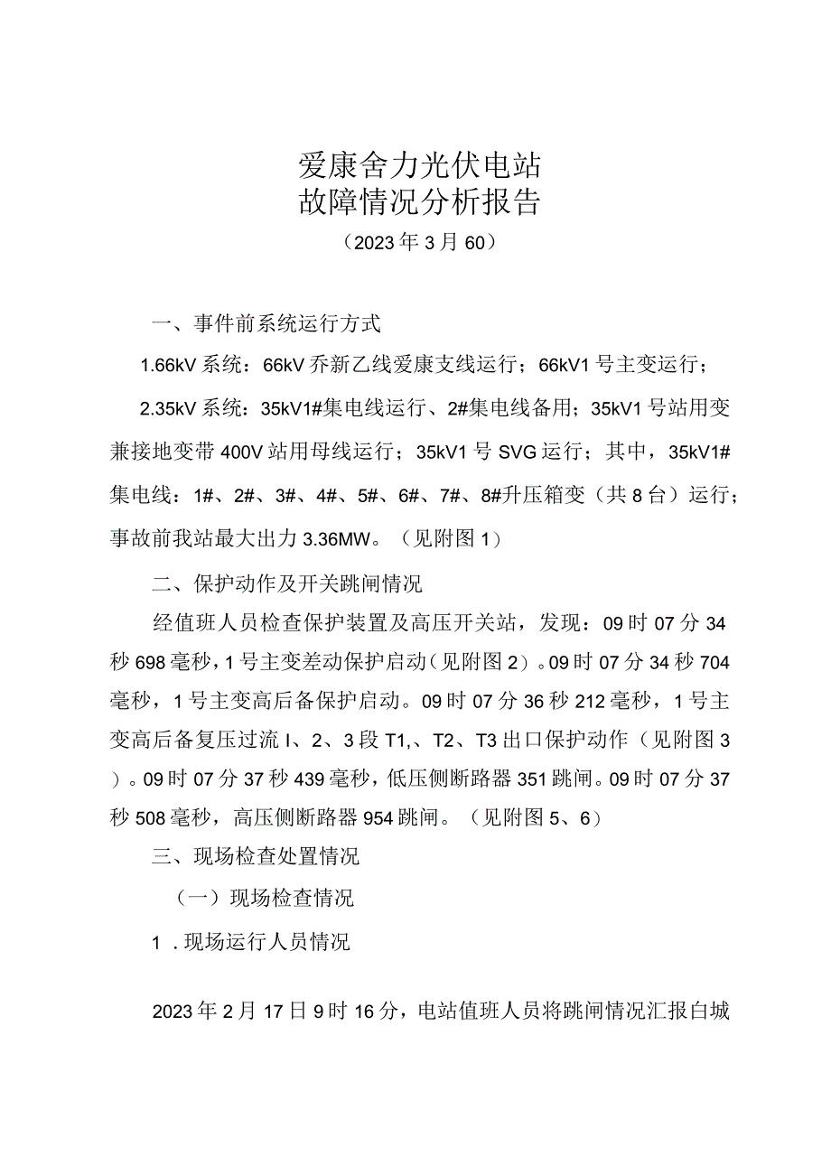 爱康舍力光伏电站故障报告36.docx_第1页