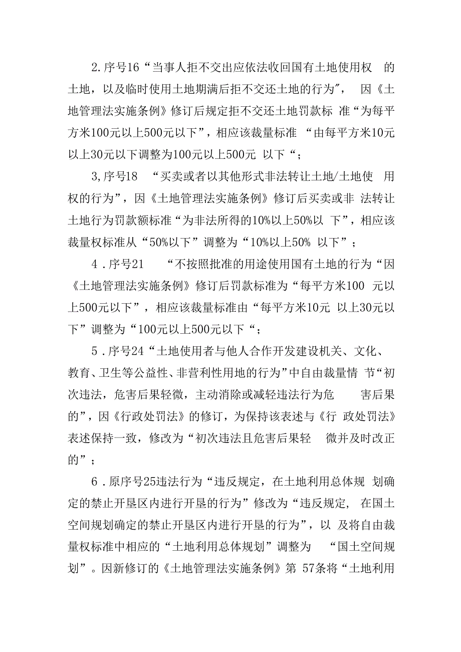 深圳市自然资源行政处罚自由裁量权实施标准征求意见稿的修订说明.docx_第3页