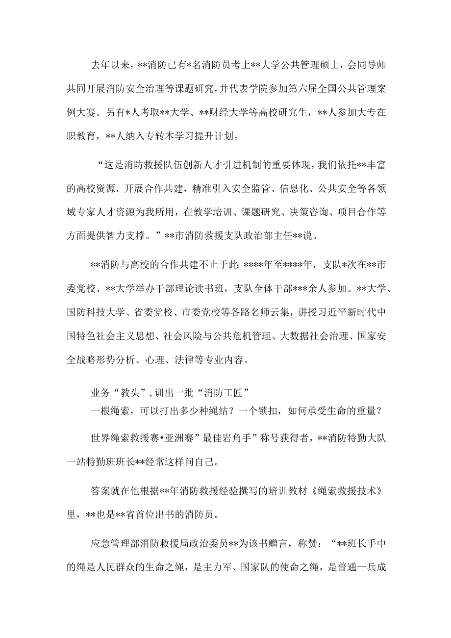 消防救援支队人才队伍建设工作综述.docx_第3页