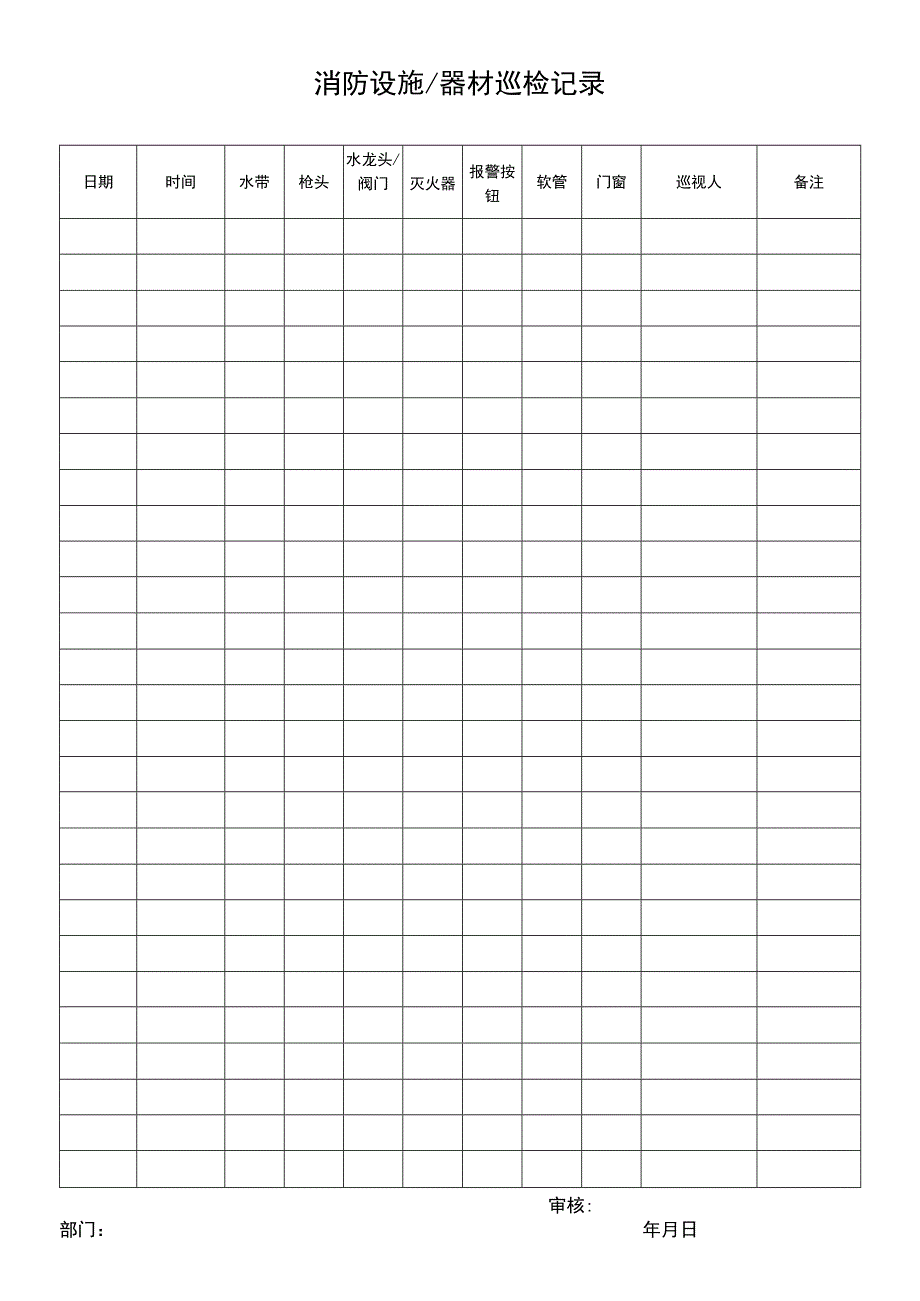 消防设施器材巡视记录.docx_第1页