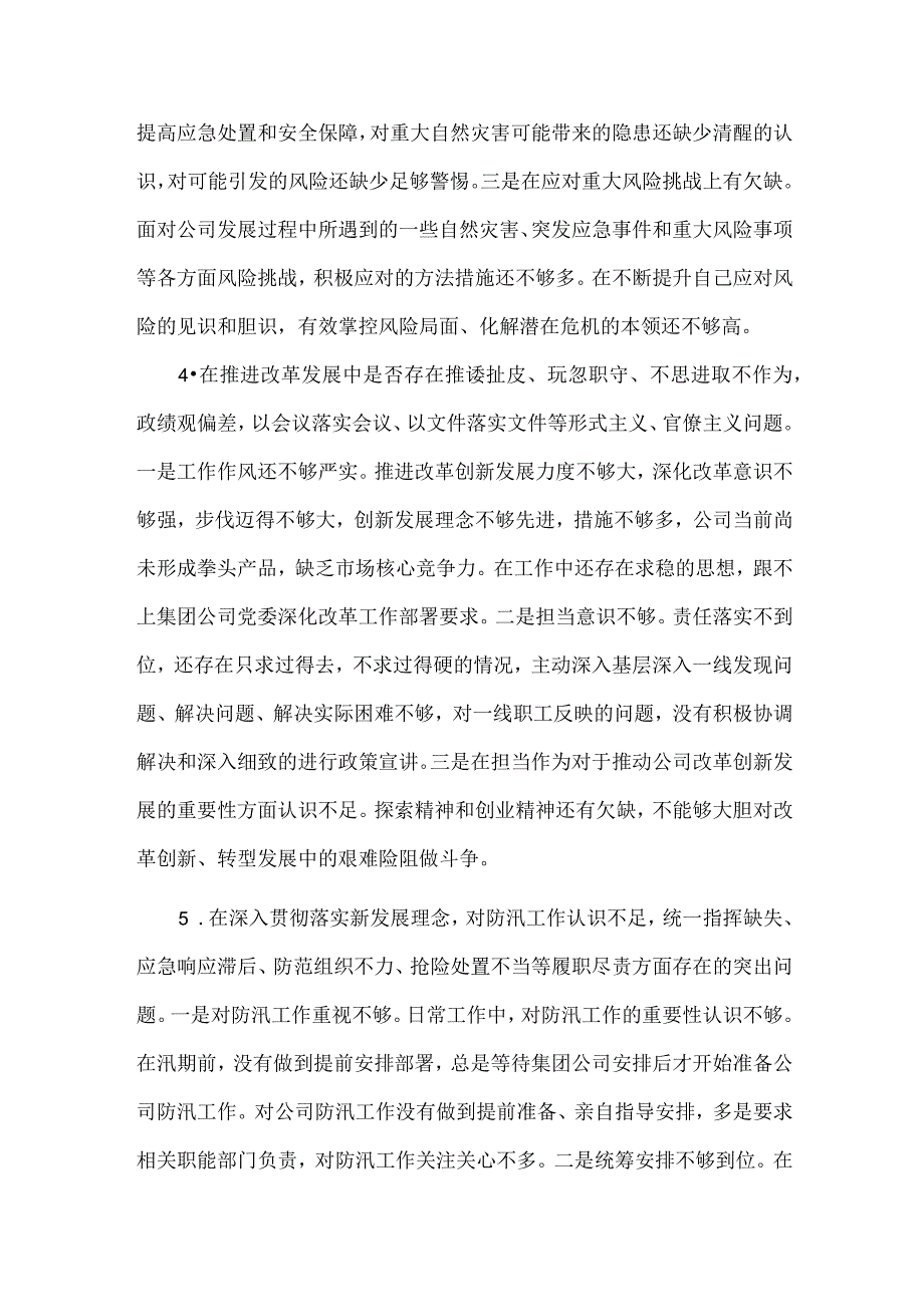 特大暴雨灾害追责问责案件以案促改民主生活会发言材料.docx_第3页