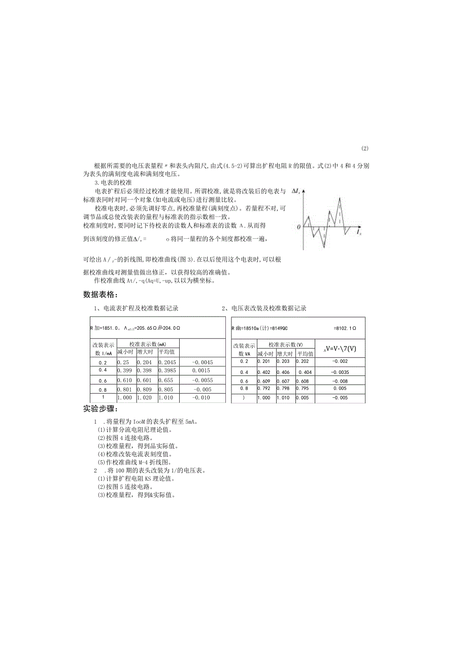 电表的改装与校准实验报告_2.docx_第1页