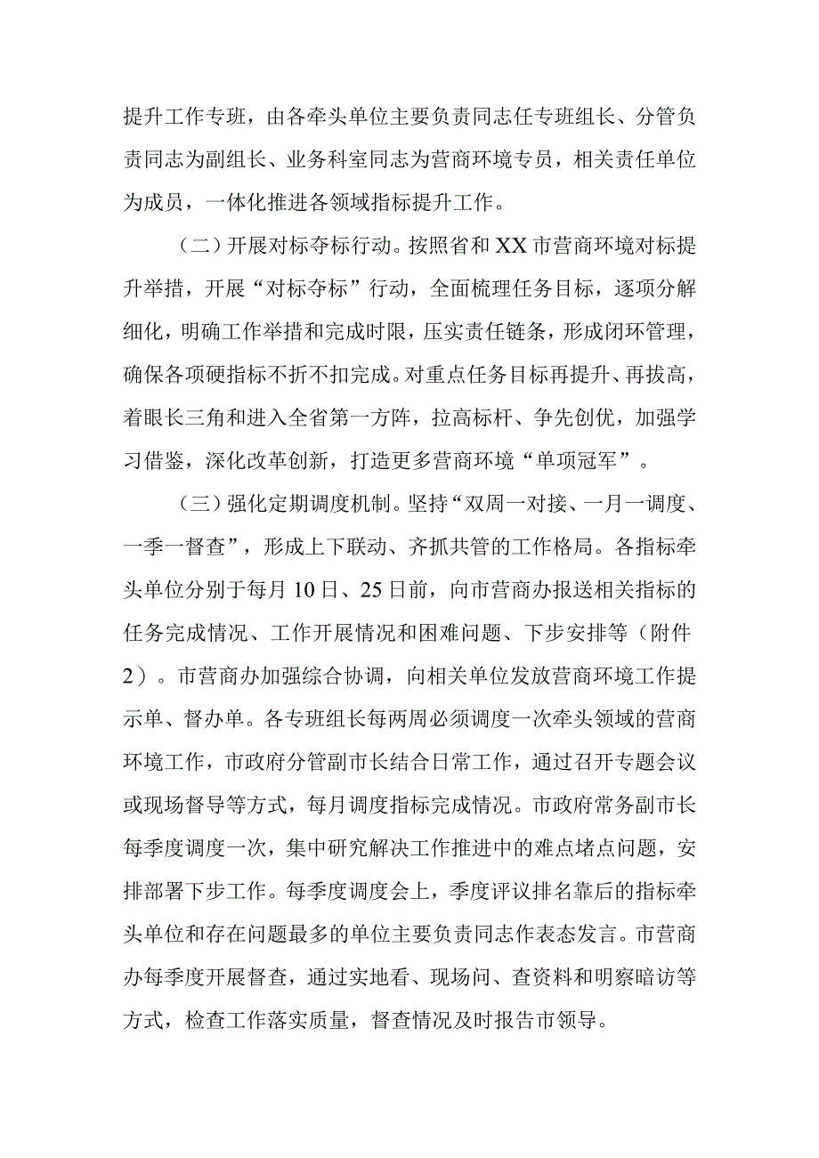 XX市关于建立营商环境重点领域指标提升调度机制实施方案.docx_第2页