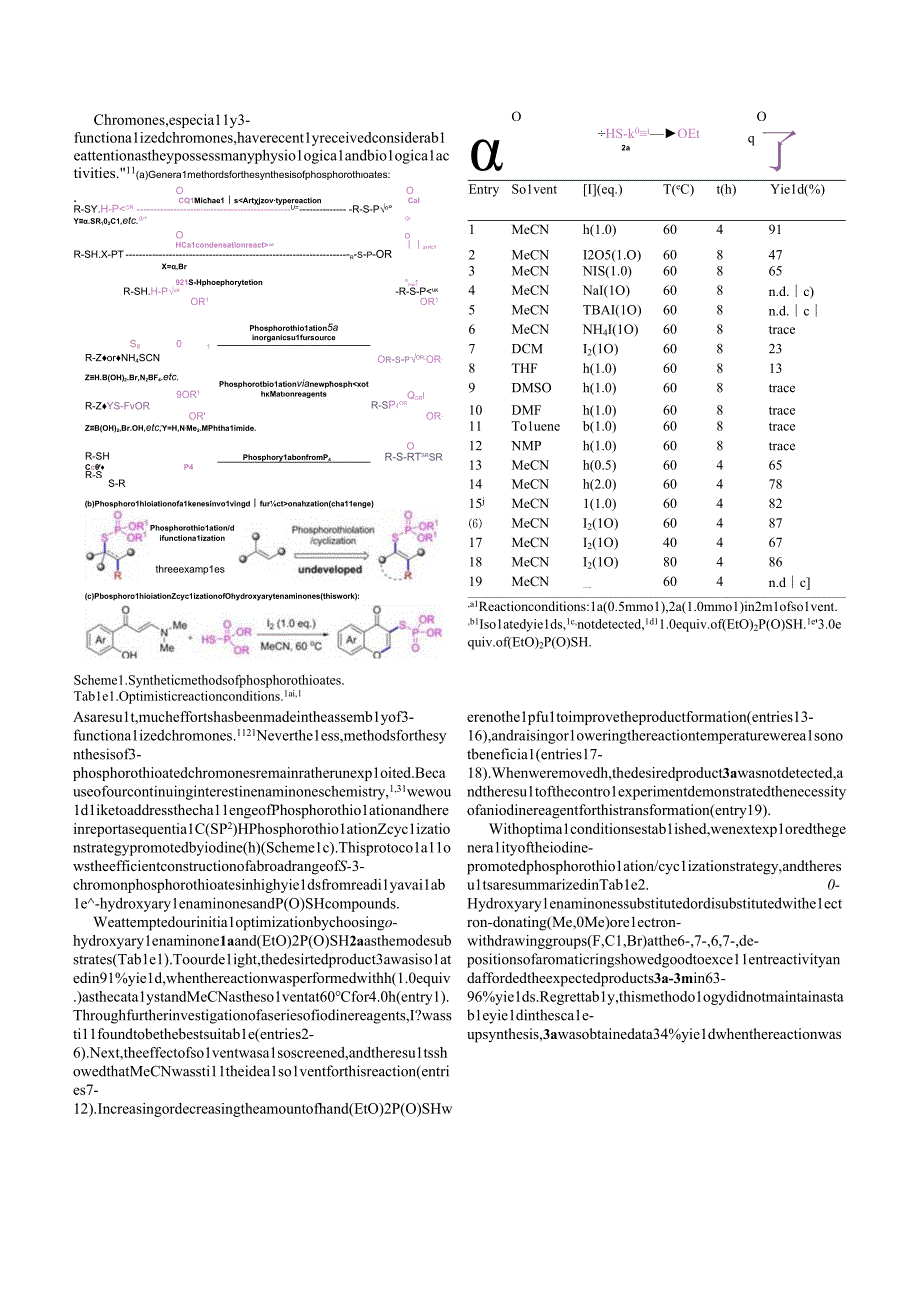 TransitionMetalFree C(sp2)—H Phosphorothiolation Cyclization of oHydroxyarylenaminones Access to S3Chromon Phosphorothioat.docx_第2页