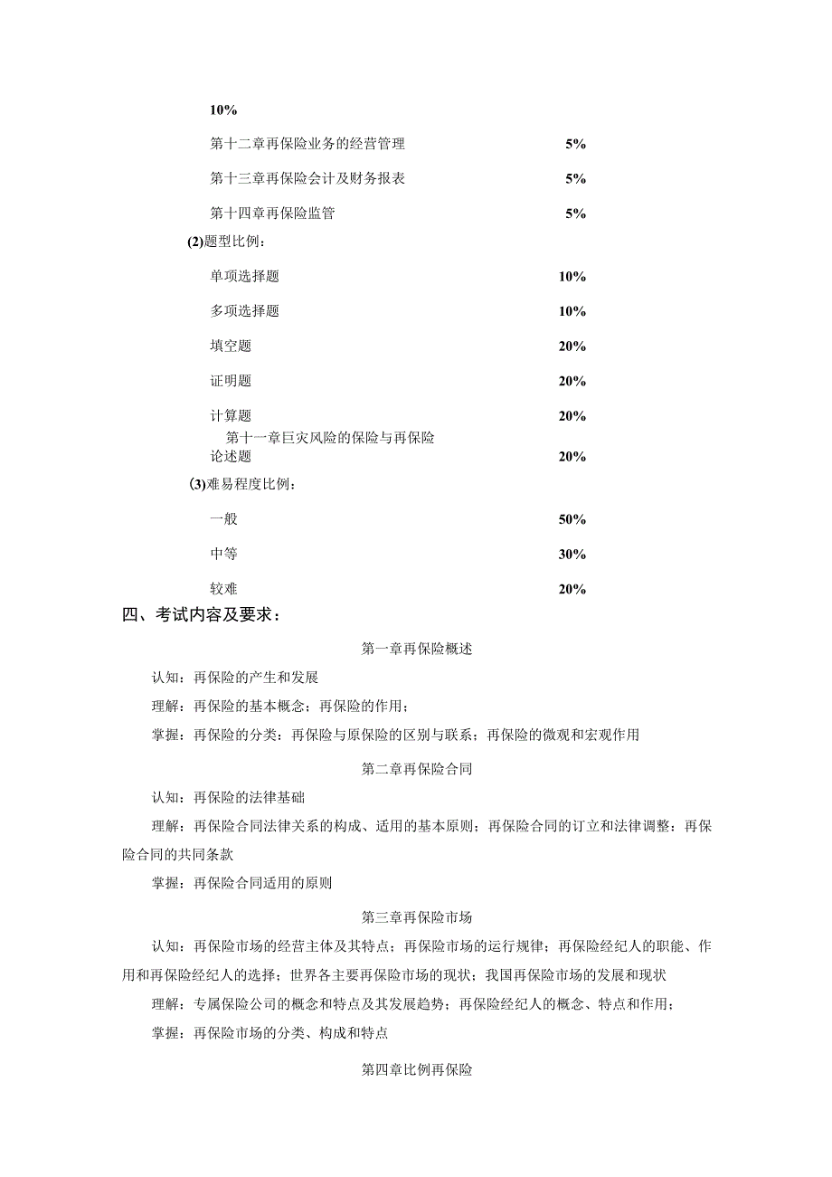 《再保险》考试大纲.docx_第2页