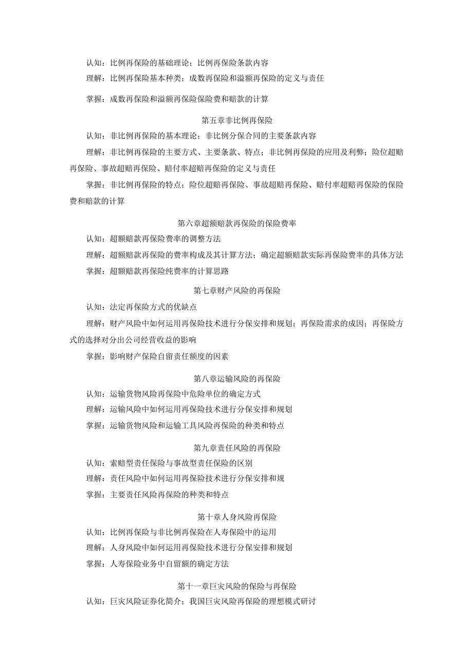 《再保险》考试大纲.docx_第3页