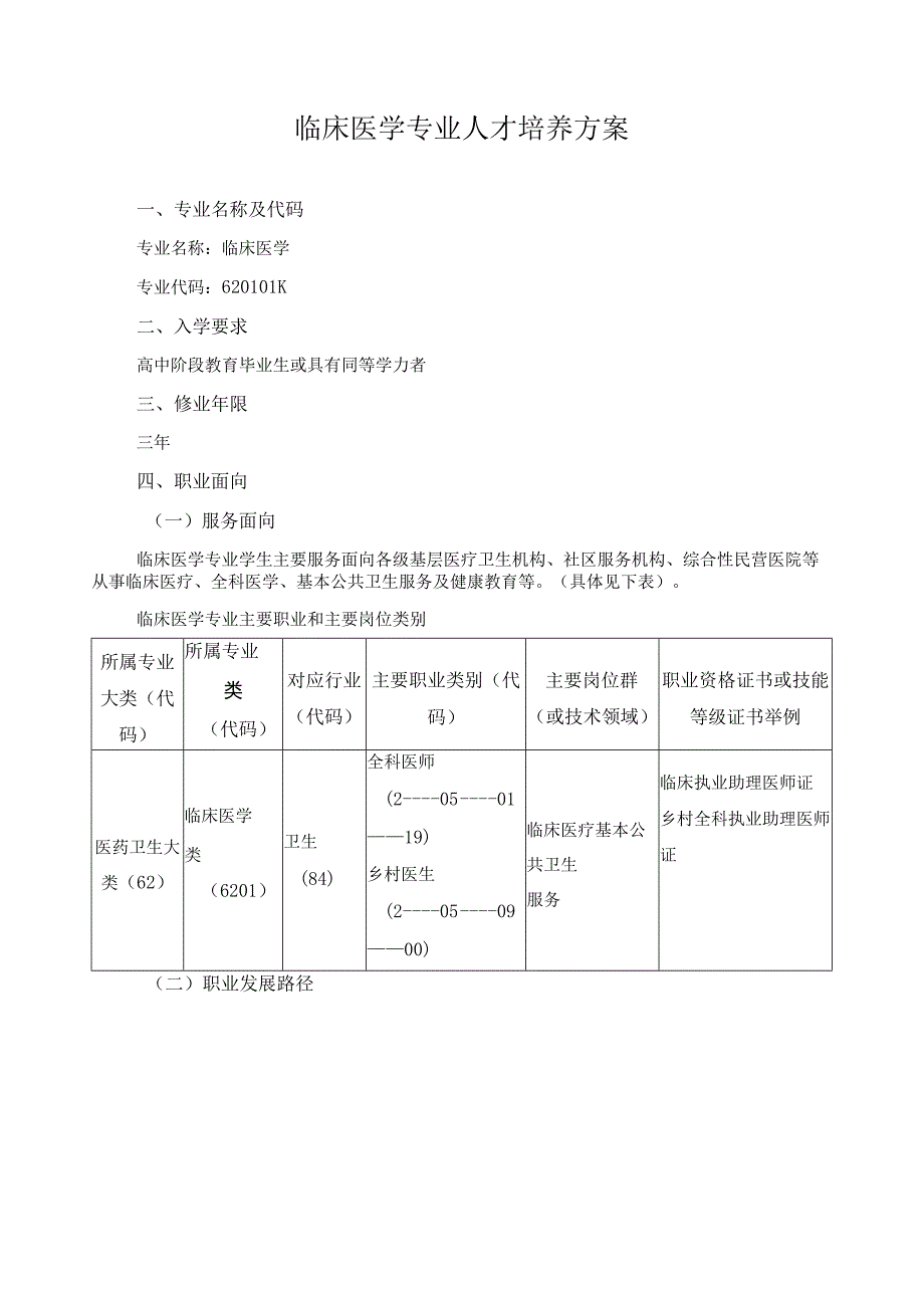 临床医学专业人才培养方案.docx_第1页