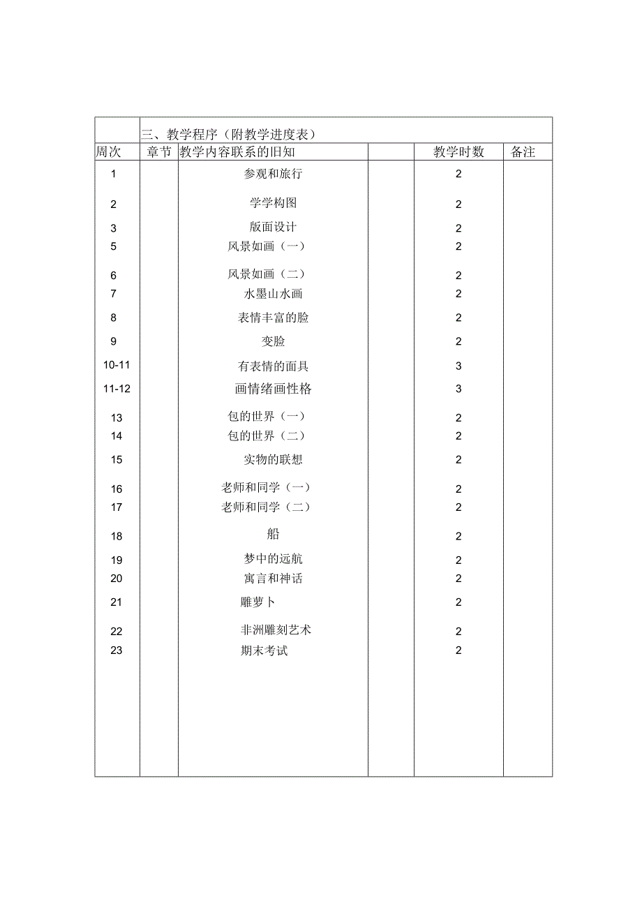 《美术学科》五年级教学计划第一学期.docx_第3页