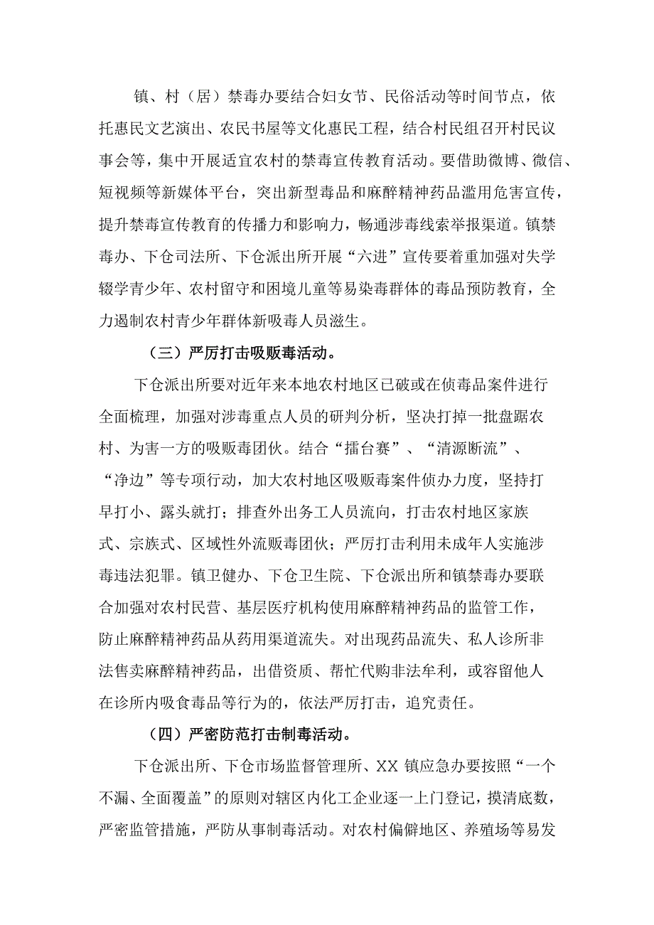 XX镇农村地区毒品问题专项整治百日行动实施方案.docx_第2页