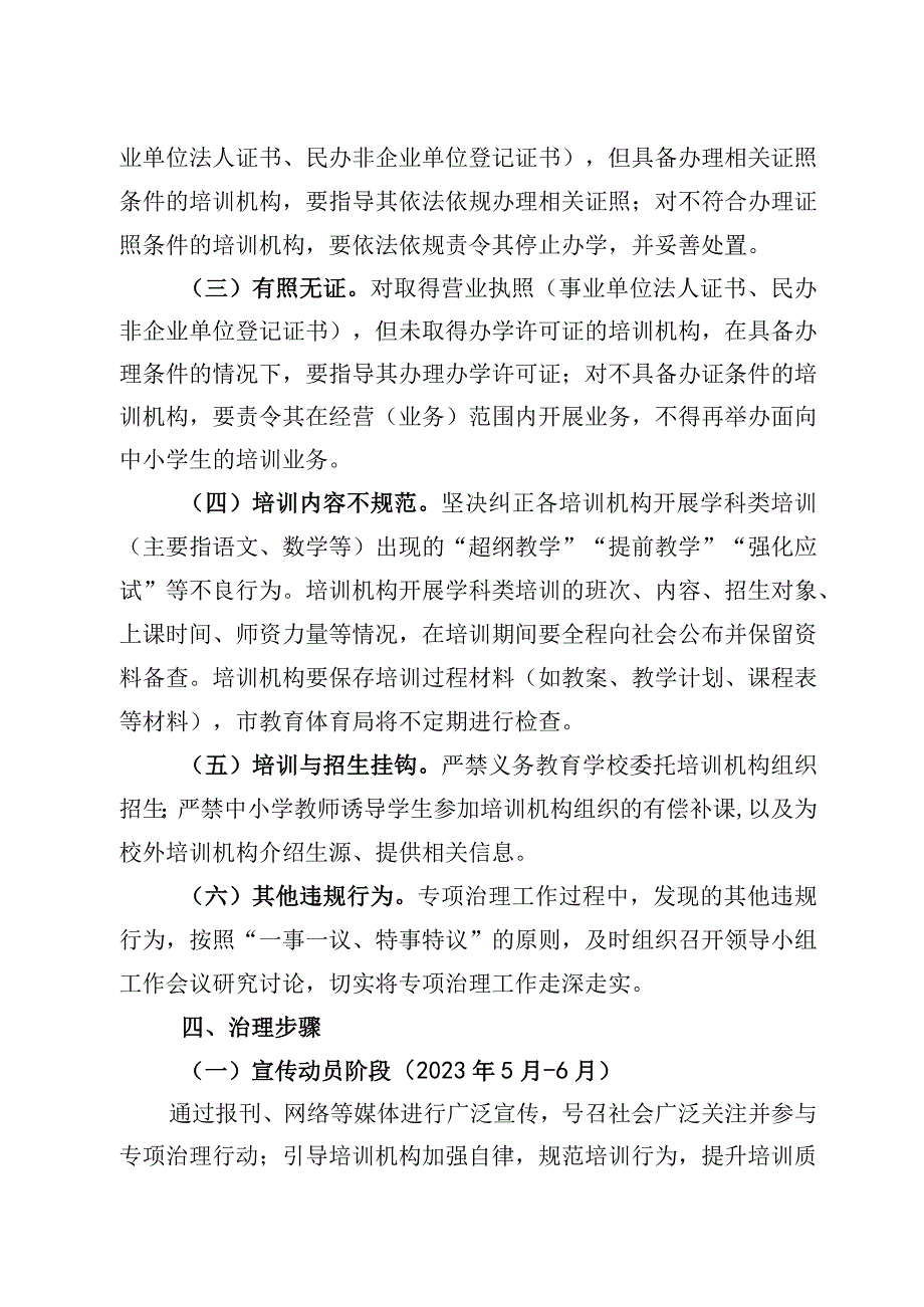 丰镇市校外培训机构专项治理工作方案.docx_第3页