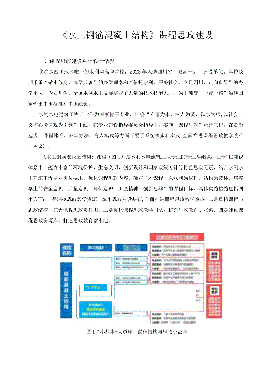 《水工钢筋混凝土结构》课程思政建设.docx_第1页