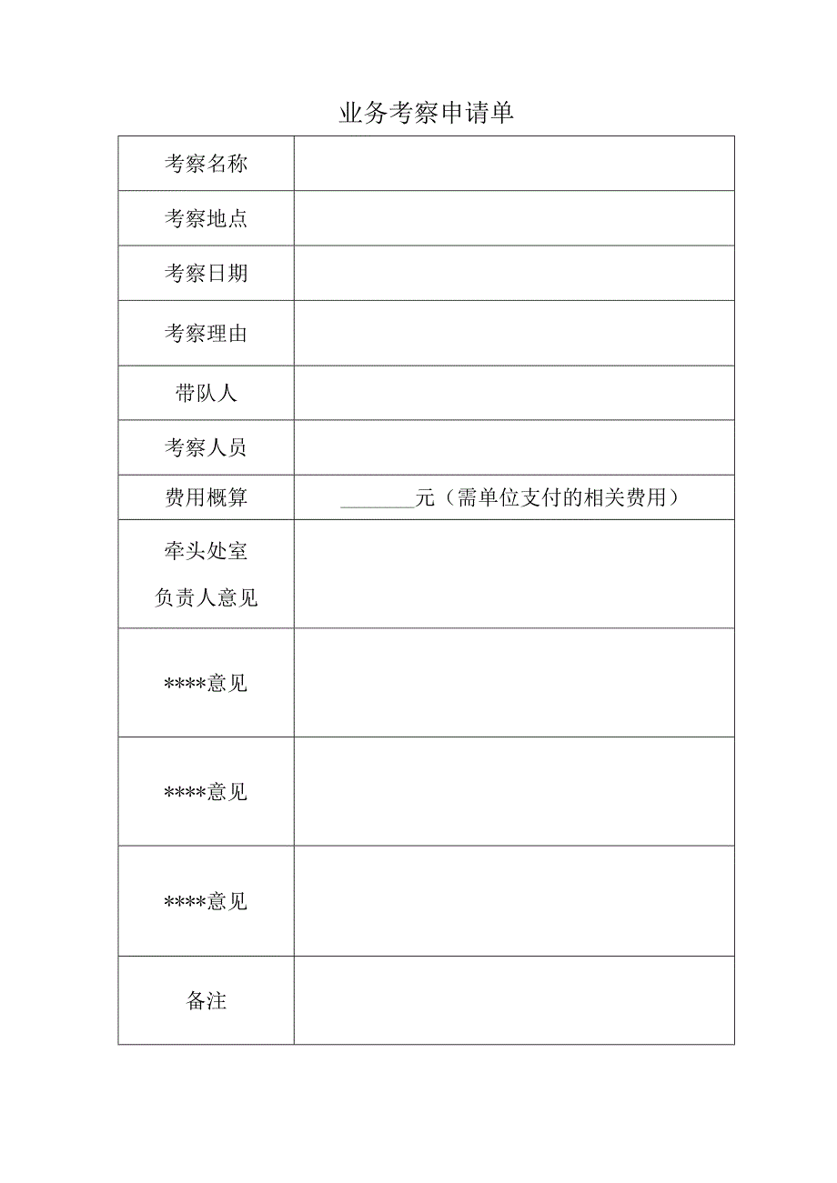 业务考察申请表.docx_第1页