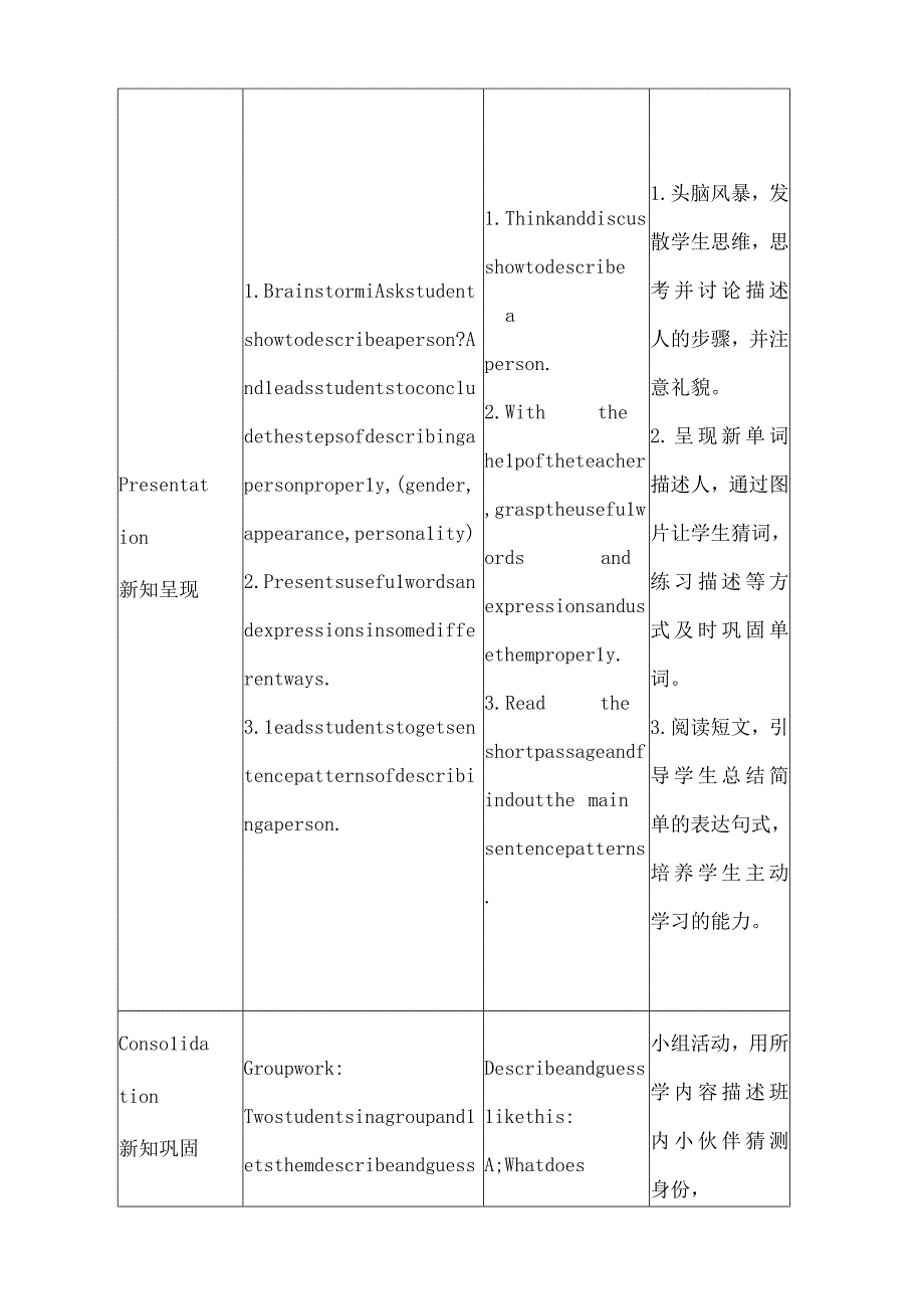 《Describing a person》描述一个人教学设计.docx_第3页