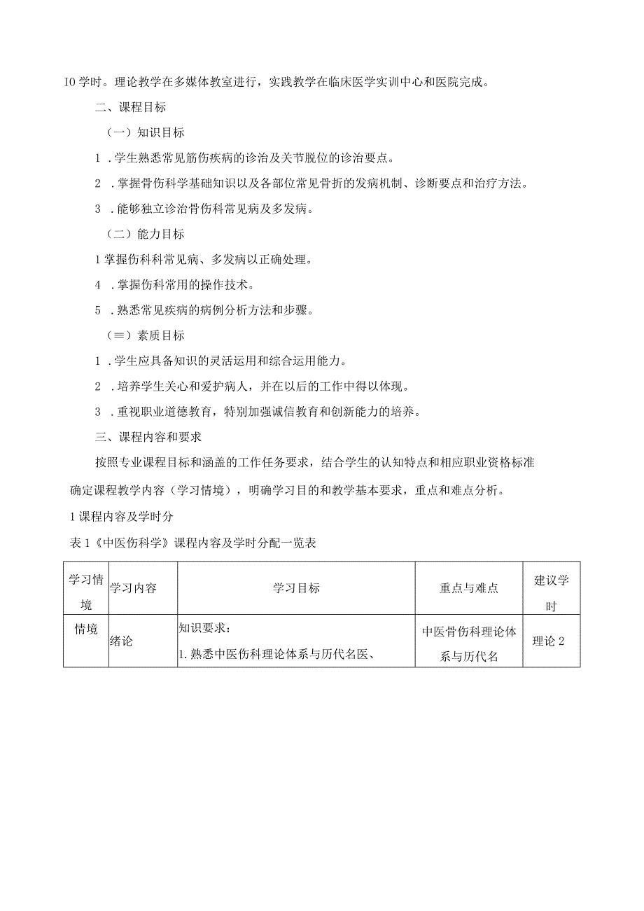 《中医伤科学》课程标准.docx_第3页