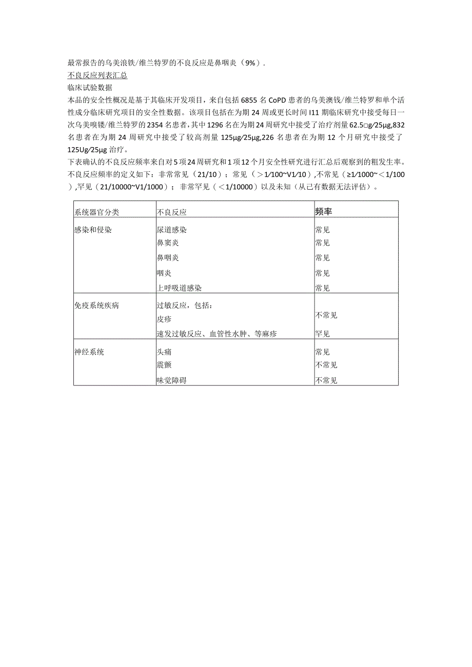 乌美溴铵维兰特罗吸入粉雾剂（欧乐欣）中文说明书.docx_第2页