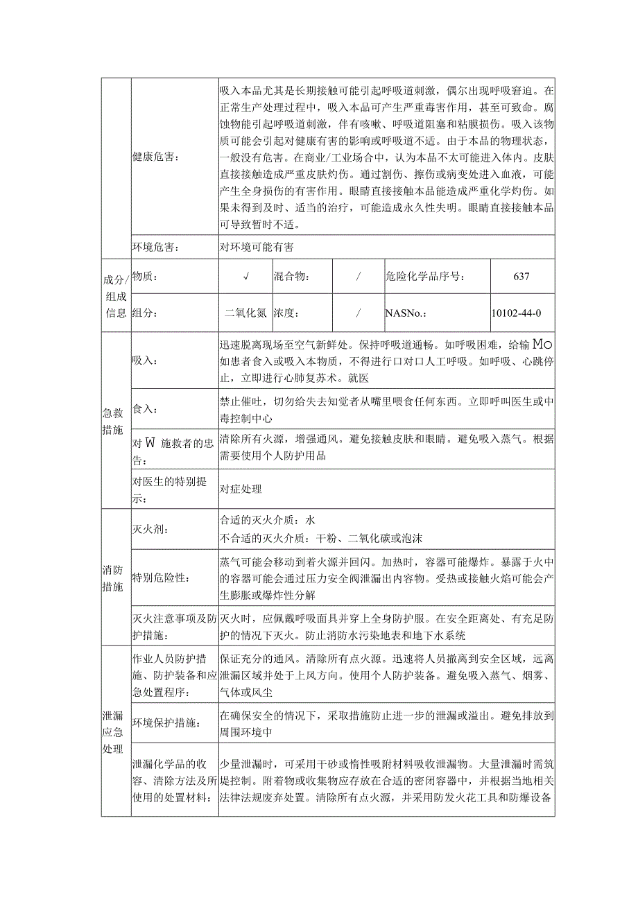 二氧化氮的安全技术说明书.docx_第2页