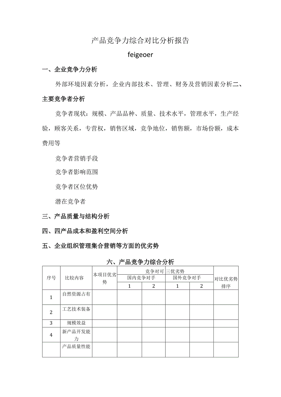 产品竞争力综合对比格式模板文件.docx_第1页