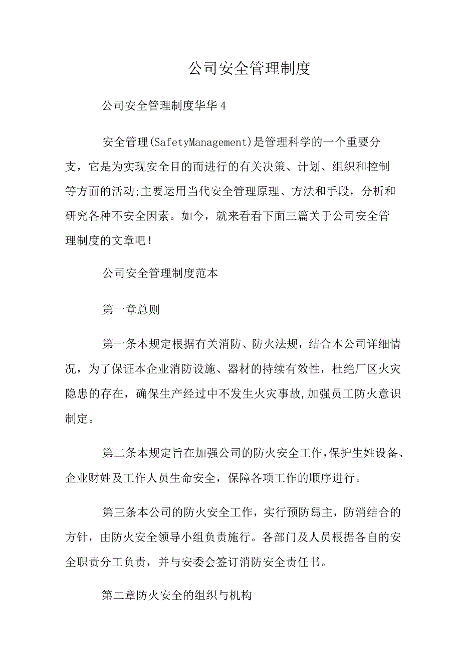 公司安全管理制度.docx_第1页