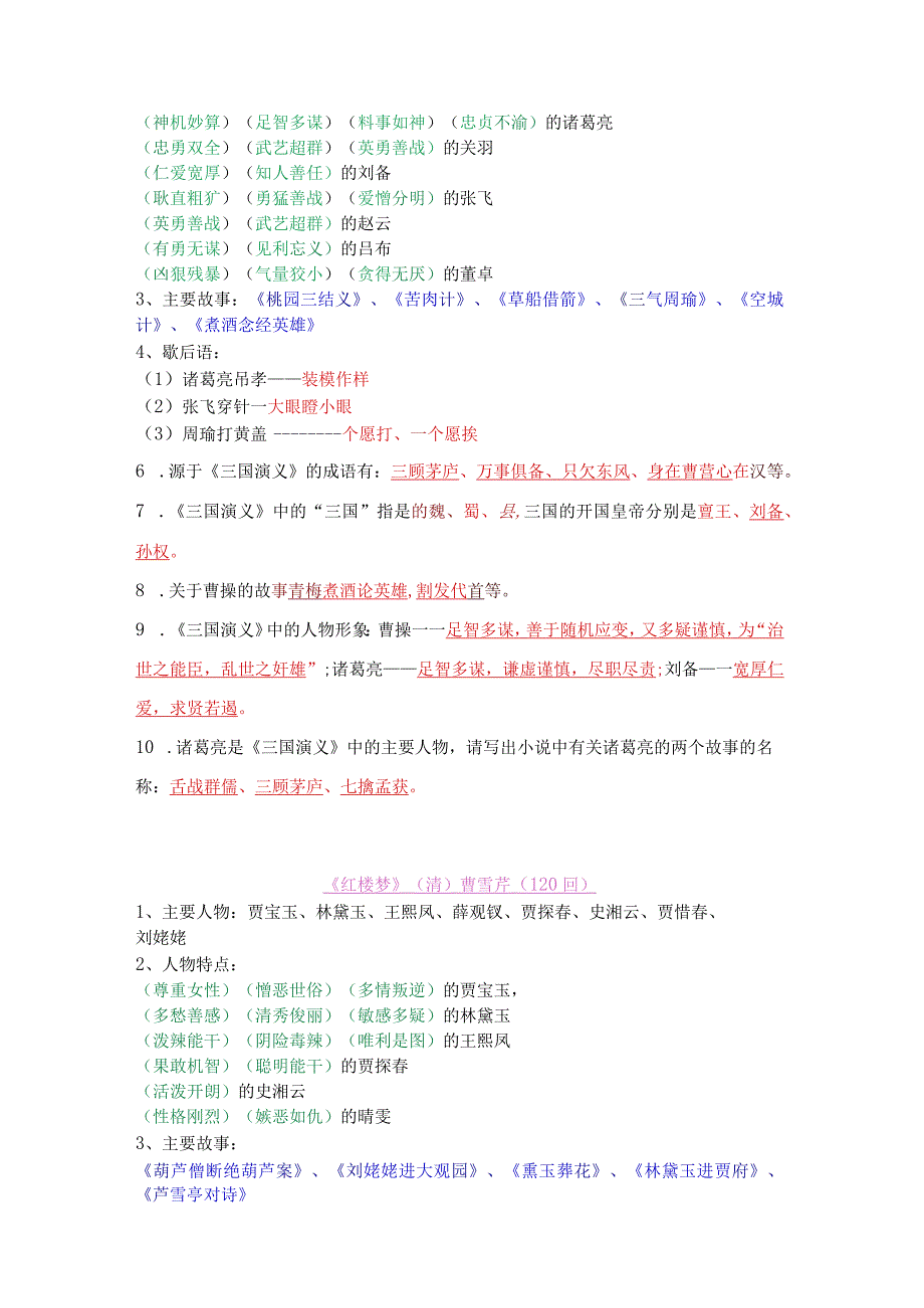 五年级下册《四大名著》知识考点.docx_第2页