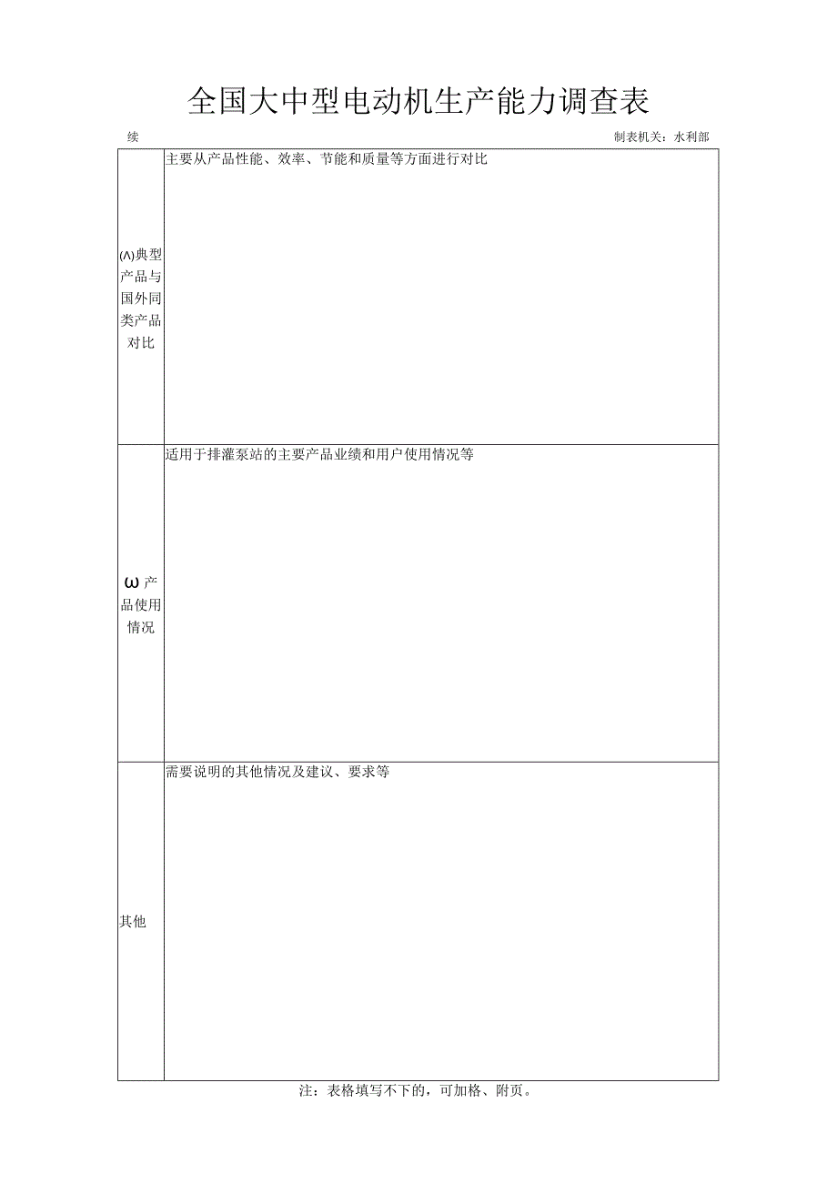 全国大中型电动机生产能力调查表.docx_第3页