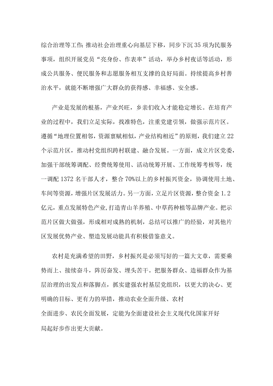 党建引领乡村振兴工作总结汇报发言.docx_第2页