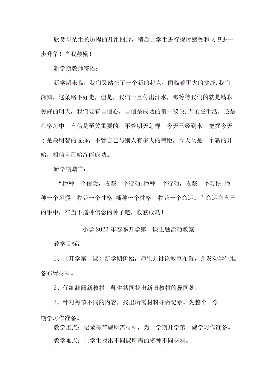 公立实验小学2023年春季开学第一课活动教案.docx_第3页