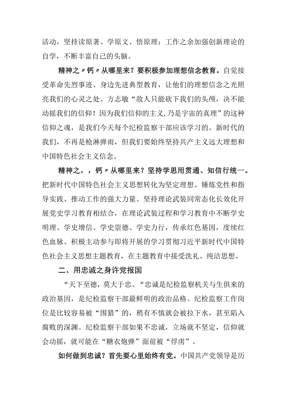 关于开展2023年度纪检监察干部队伍教育整顿心得体会材料.docx_第2页